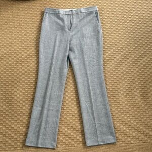 THEORY Mélange wool-flannel straight-leg pants 8